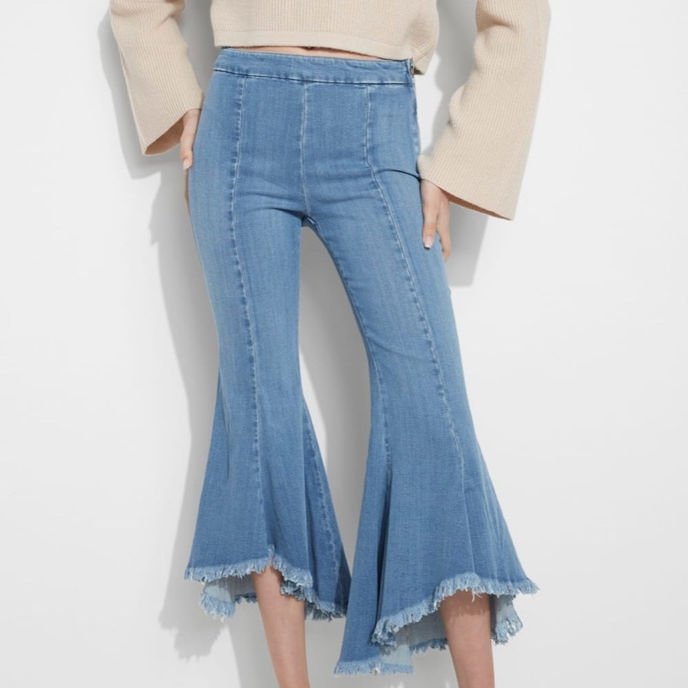 GUESS high rise flare denim